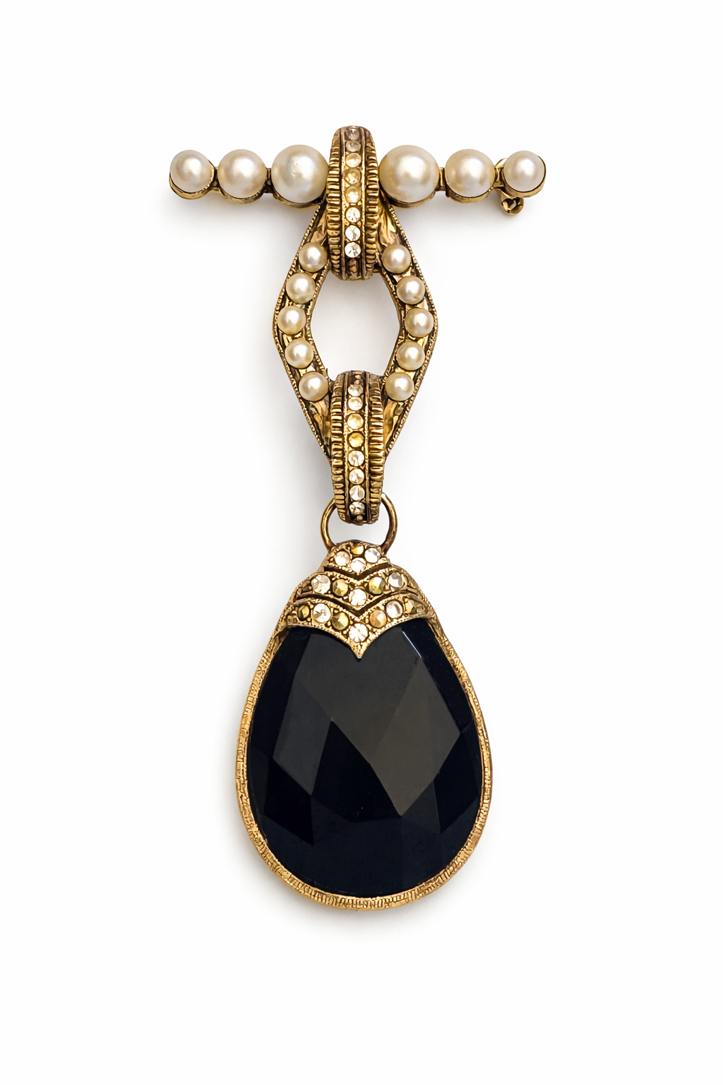 Vintage Pearl Bar Brooch