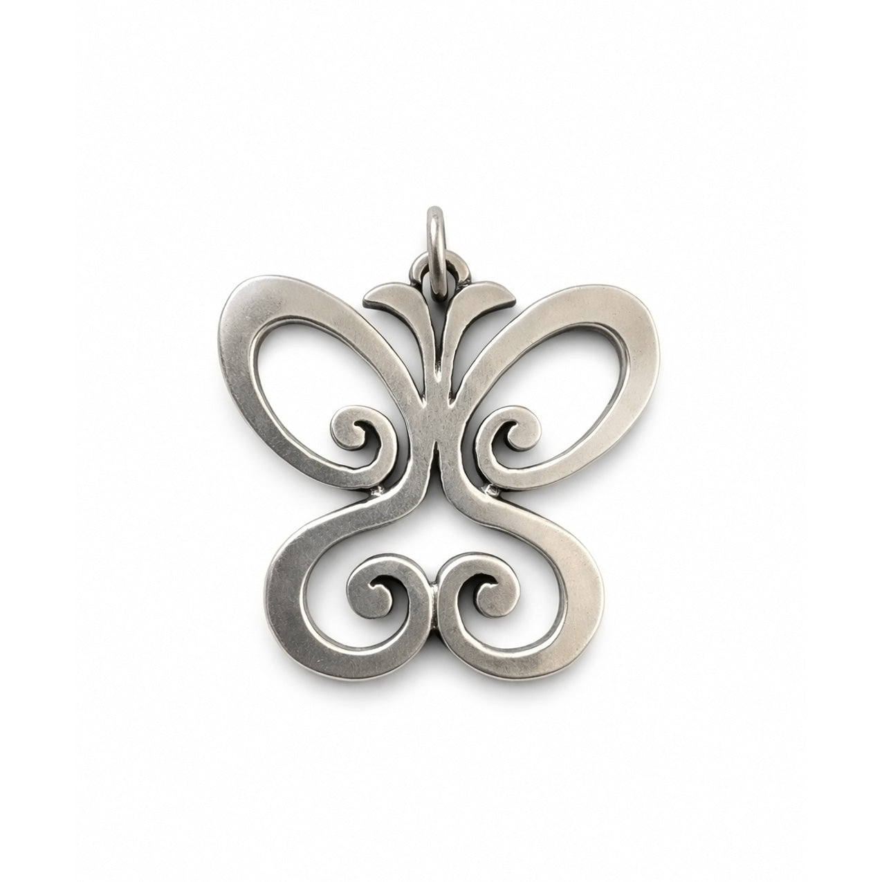 Vintage Sterling Silver Large Butterfly Pendant