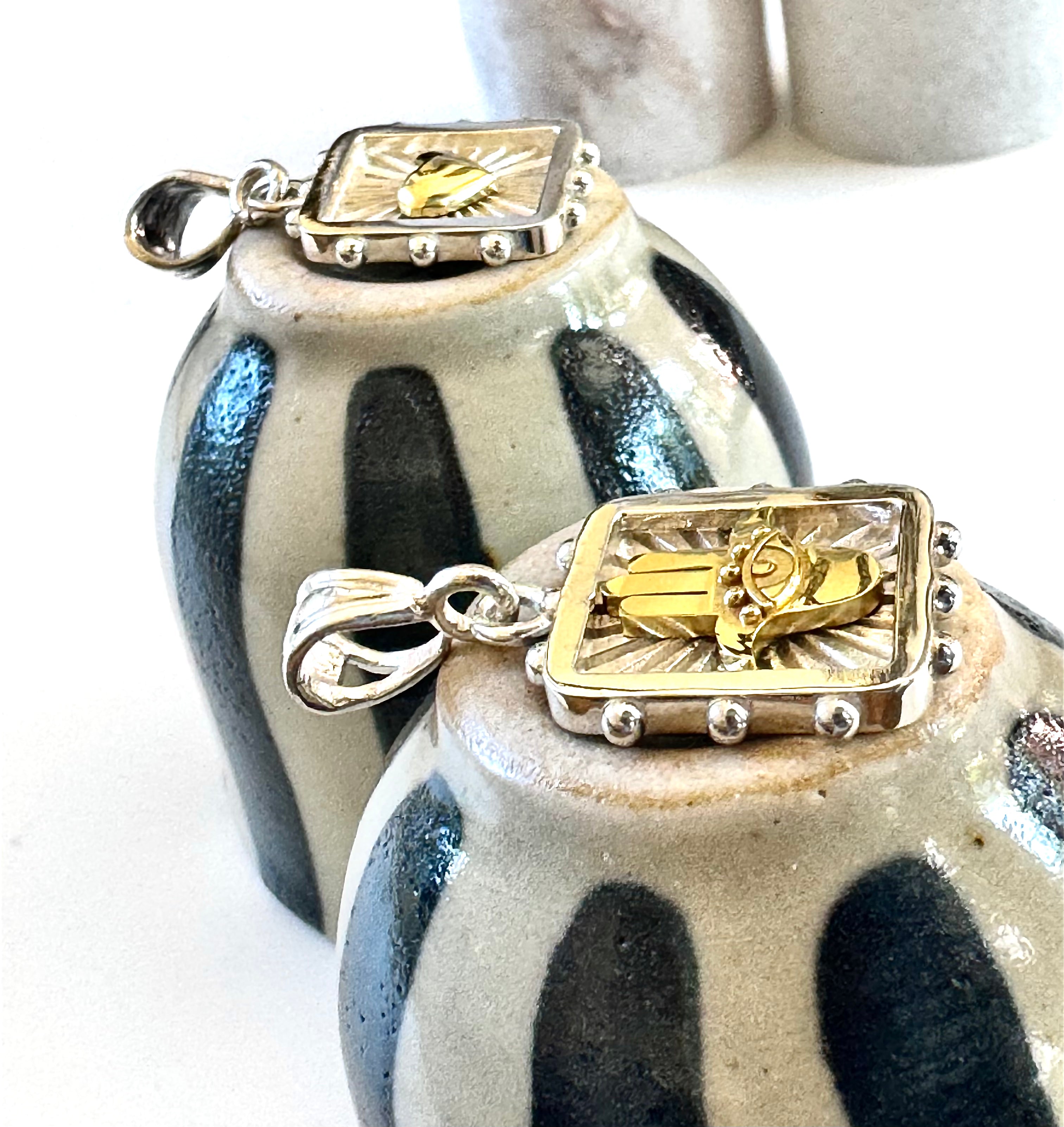 Estelar Pendant with Custom Design (hamsa, heart, evil eye)